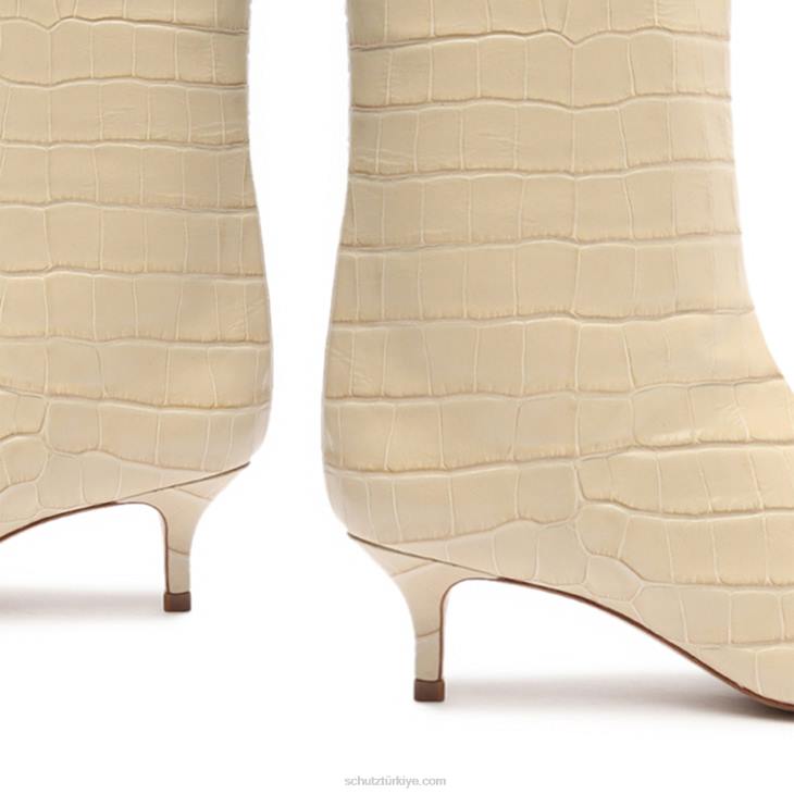 Schutz N42F731maryana lo timsah kabartmalı deri çizme badem tutkunu