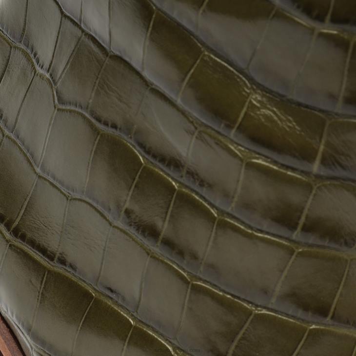 Schutz N42F742maryana blok timsah kabartmalı deri çizme askeri yeşil