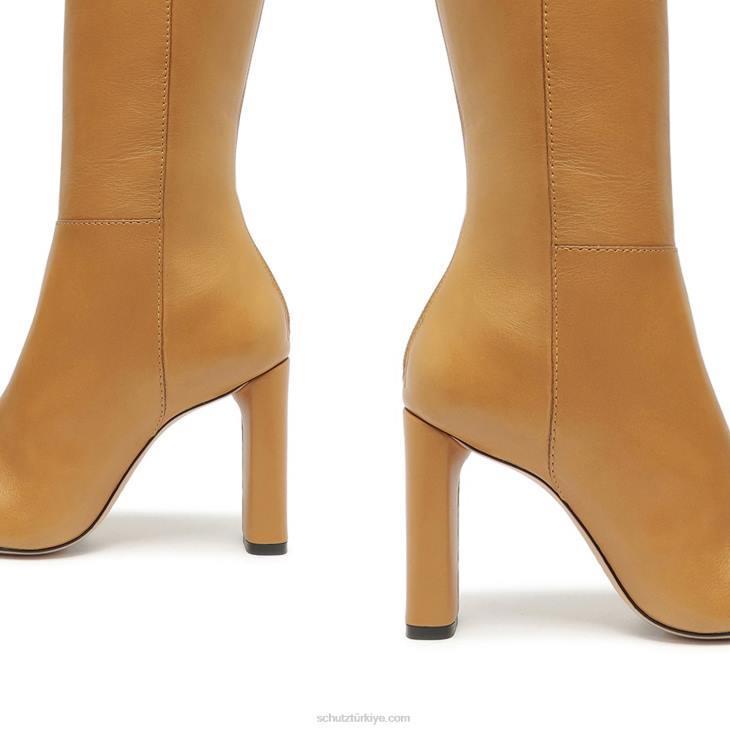 Schutz N42F744etienne deri çizme çıplak karamel