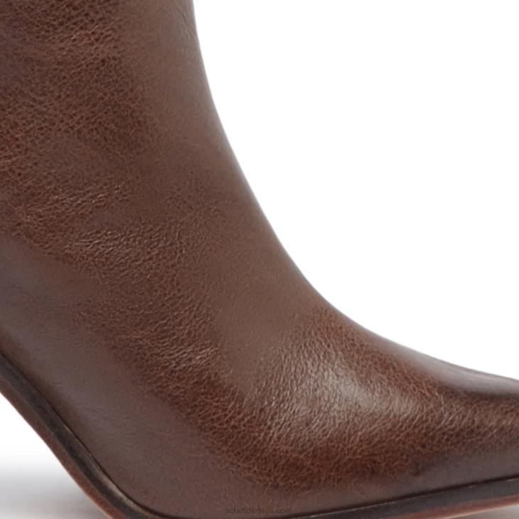 Schutz N42F746maryana blok deri çizme kahverengi