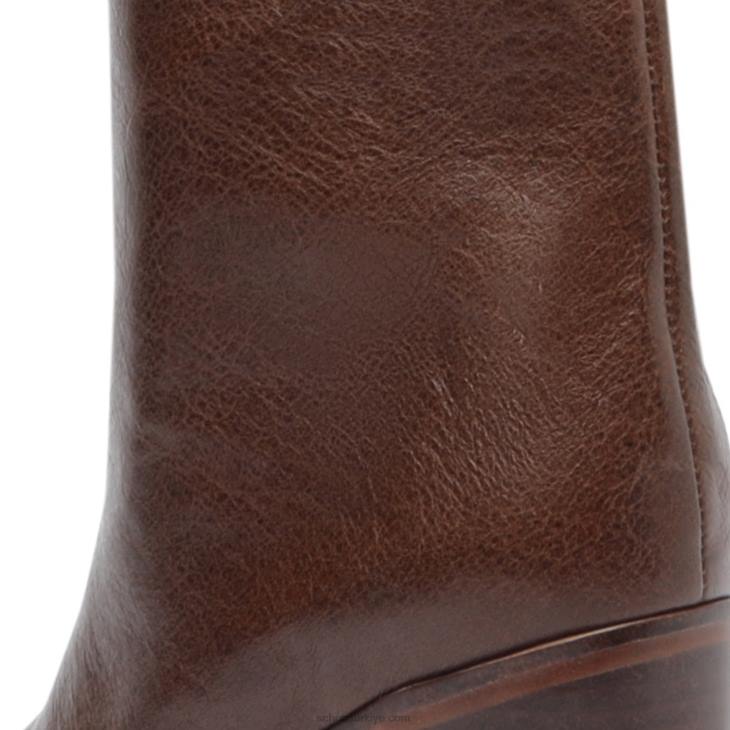 Schutz N42F746maryana blok deri çizme kahverengi