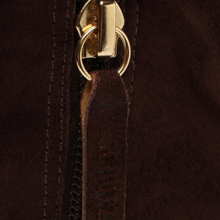 Schutz N42F769ashlee up süet çizme bitter çikolata