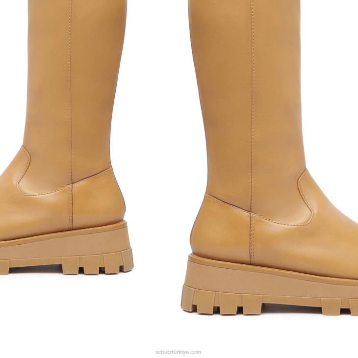 Schutz N42F770bahçıvan deri çizme çıplak karamel