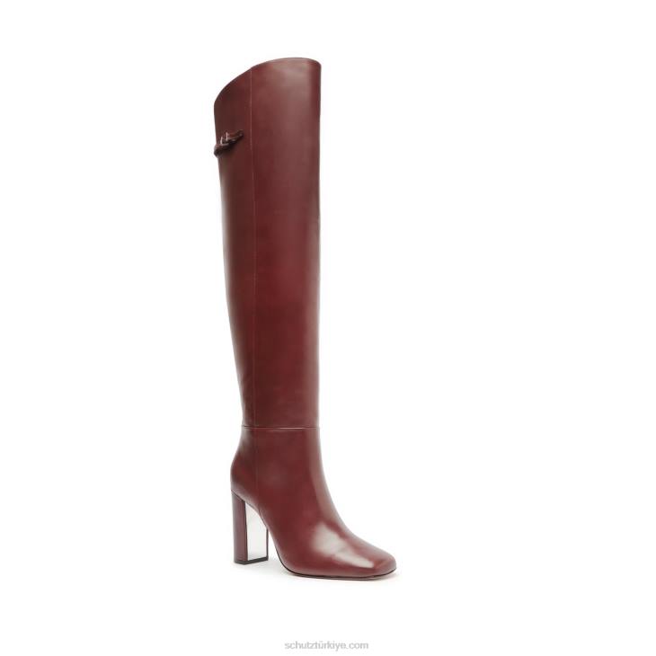 Schutz N42F773austine deri çizme şarap yakut