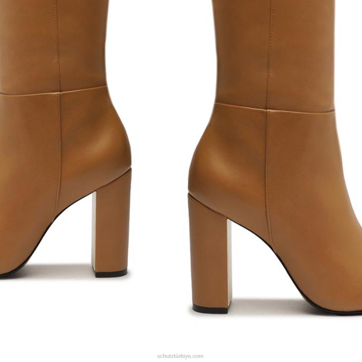 Schutz N42F775austine deri çizme çıplak karamel
