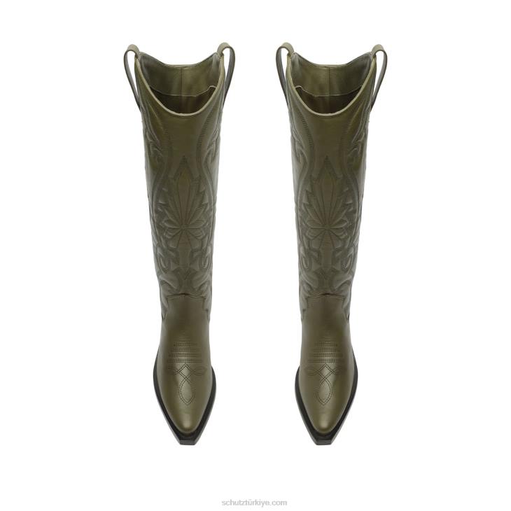 Schutz N42F779zachy up deri çizme askeri yeşil