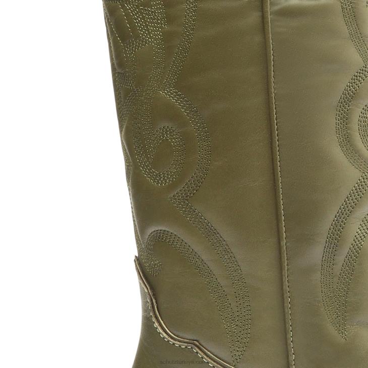 Schutz N42F779zachy up deri çizme askeri yeşil