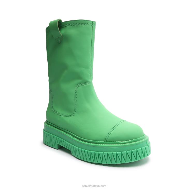Schutz N42F784jacy deri çizme gianni yeşili
