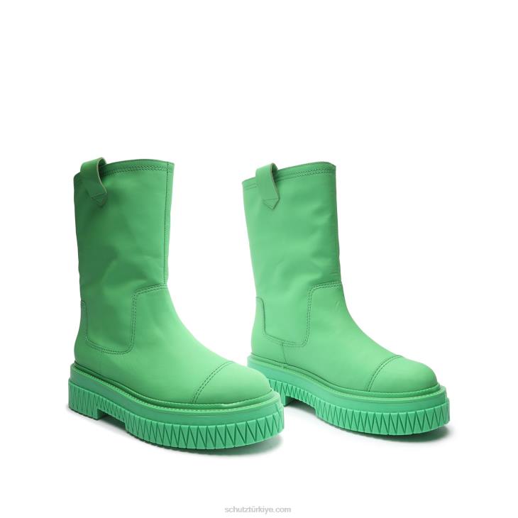 Schutz N42F784jacy deri çizme gianni yeşili