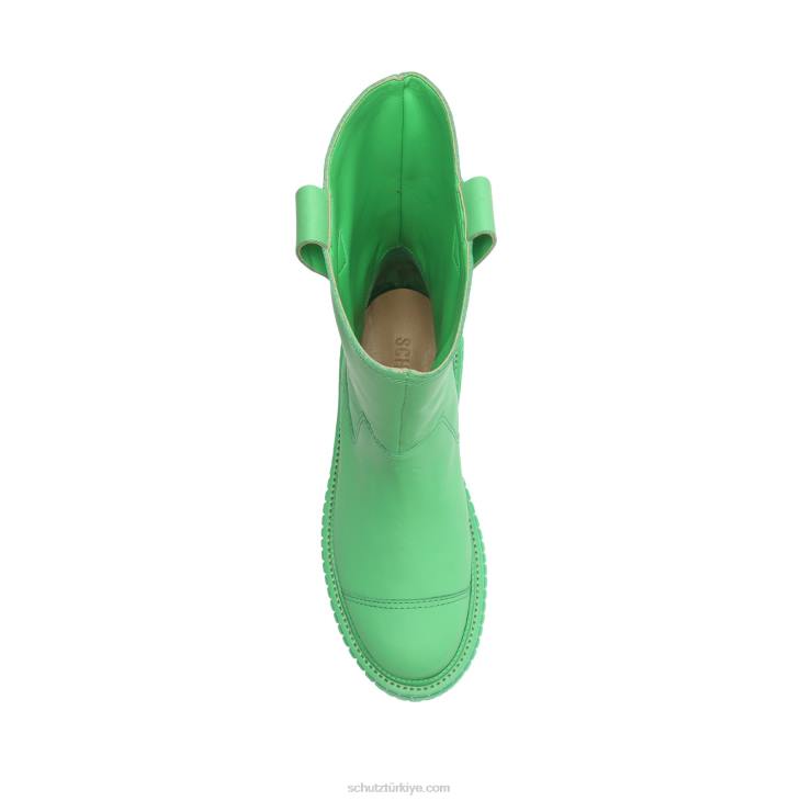 Schutz N42F784jacy deri çizme gianni yeşili