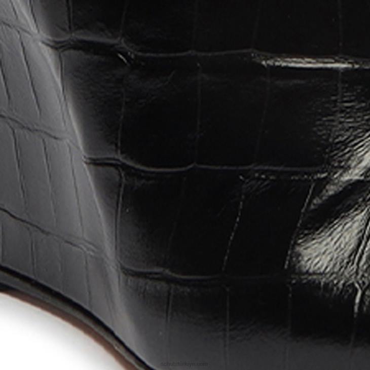 Schutz N42F804asya up timsah kabartmalı deri çizme siyah