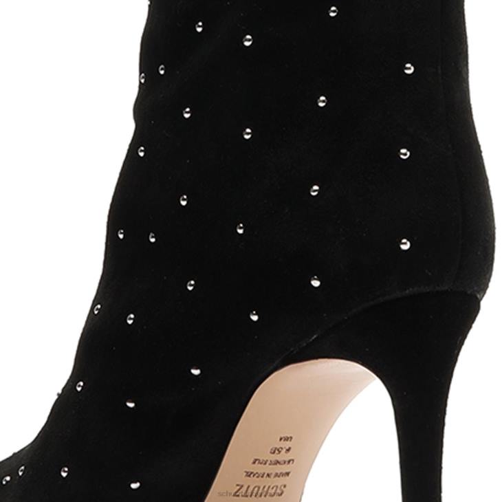 Schutz N42F813maryana çivili süet çizme siyah