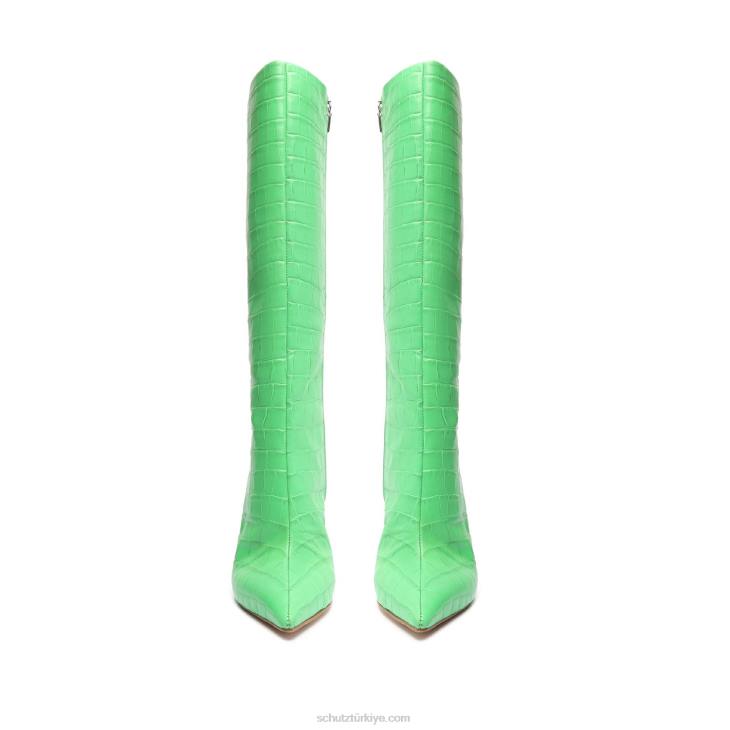 Schutz N42F826asya up timsah kabartmalı deri çizme gianni yeşili
