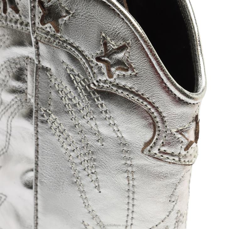 Schutz N42F829cicera metalik napa deri patik gümüş