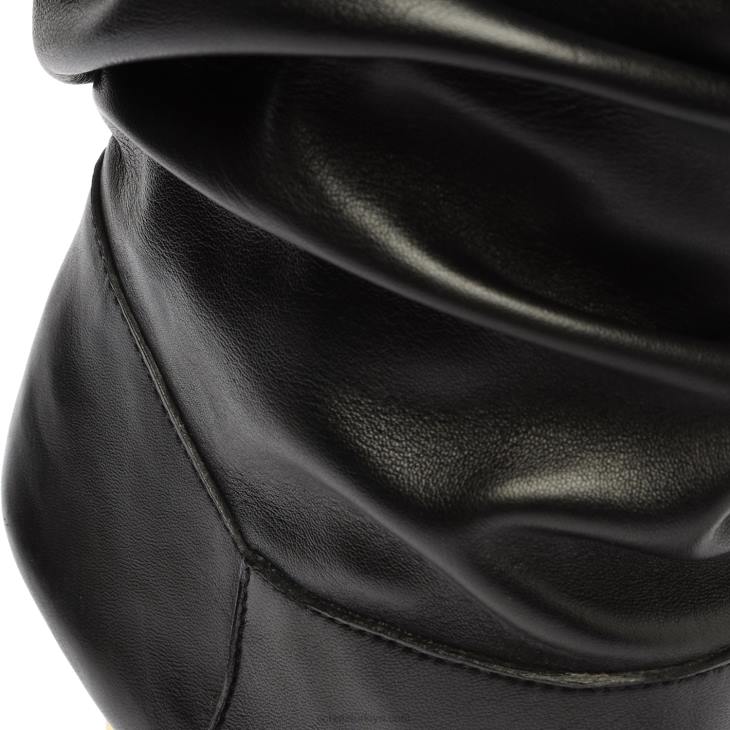 Schutz N42F834ashlee pin topuk napa deri bootie siyah