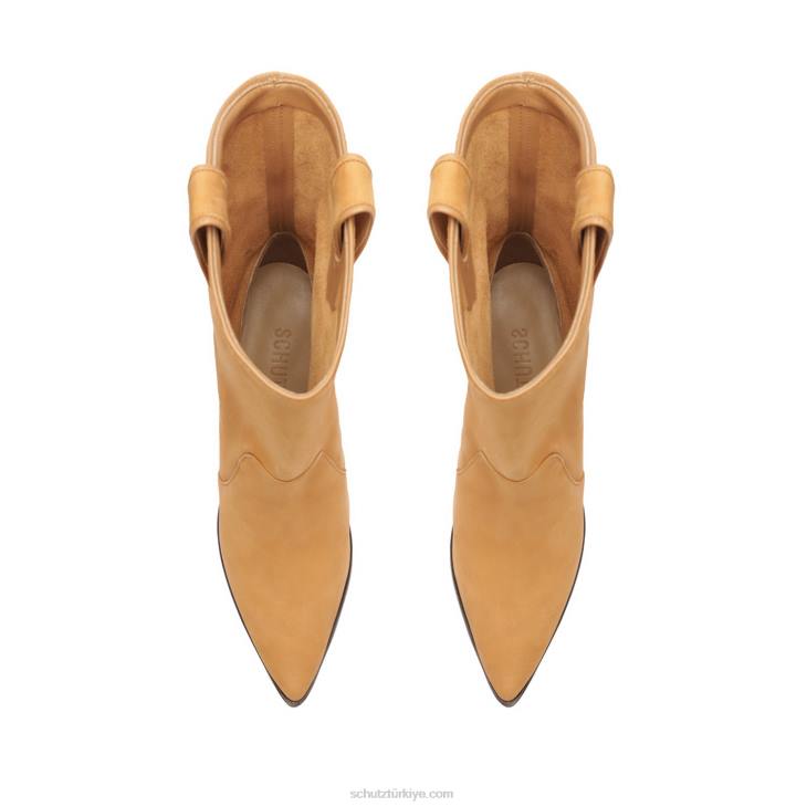Schutz N42F839mackie nubuk deri patik çıplak karamel
