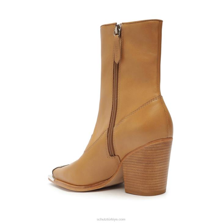Schutz N42F840eastwood atanado deri patik çıplak karamel