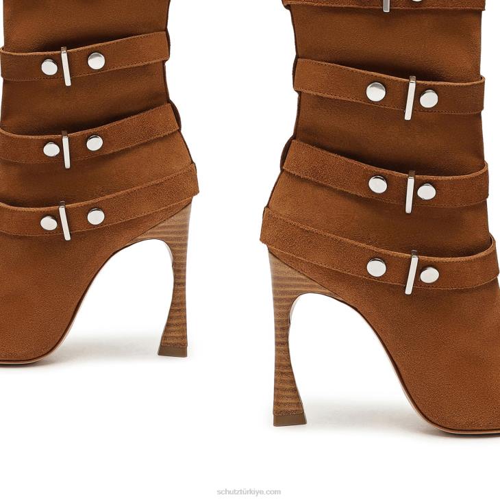 Schutz N42F850nyle inek süet patik kahverengi