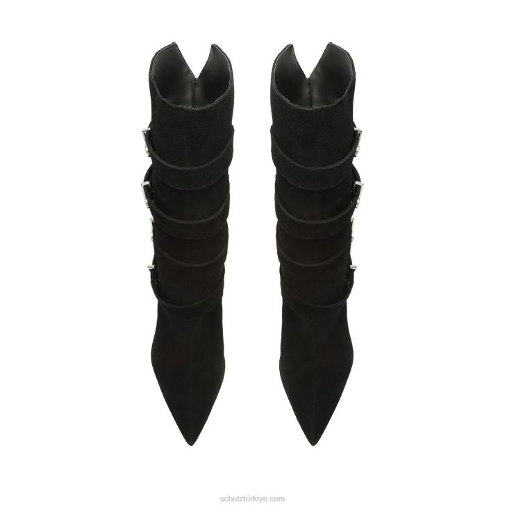 Schutz N42F851nyle inek süet patik siyah