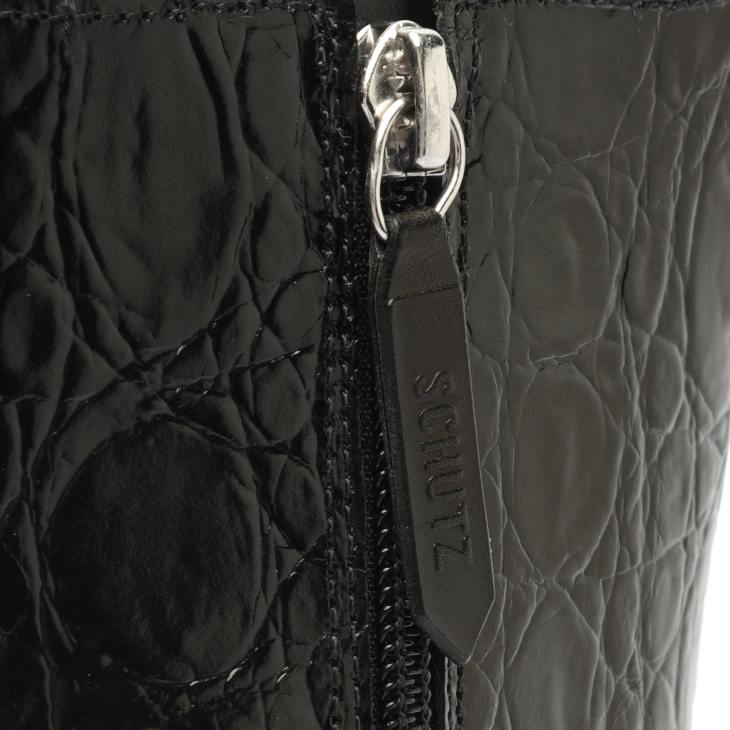 Schutz N42F859leighton timsah kabartmalı deri patik siyah