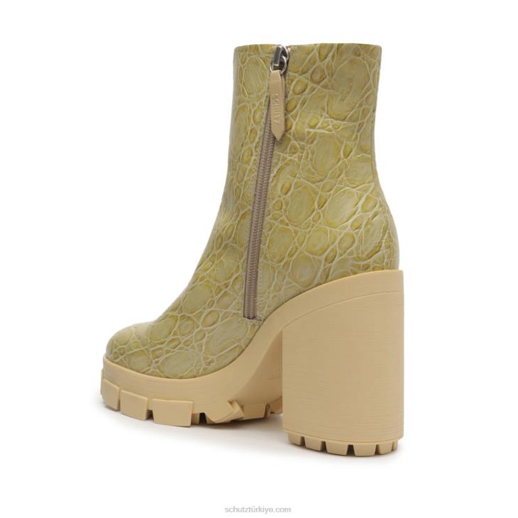 Schutz N42F862gwendoline timsah kabartmalı deri patik badem tutkunu