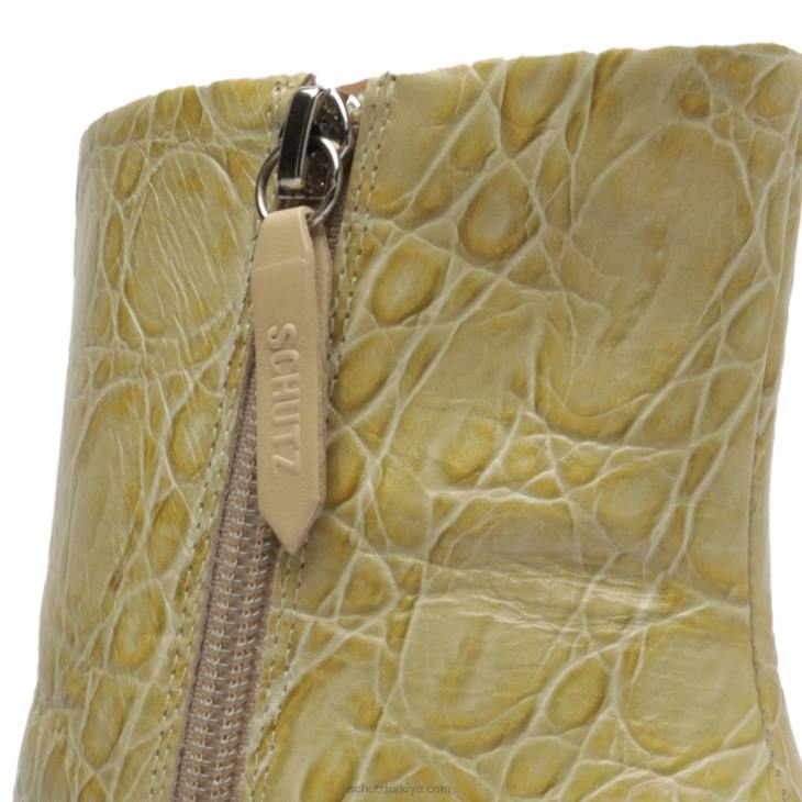 Schutz N42F862gwendoline timsah kabartmalı deri patik badem tutkunu