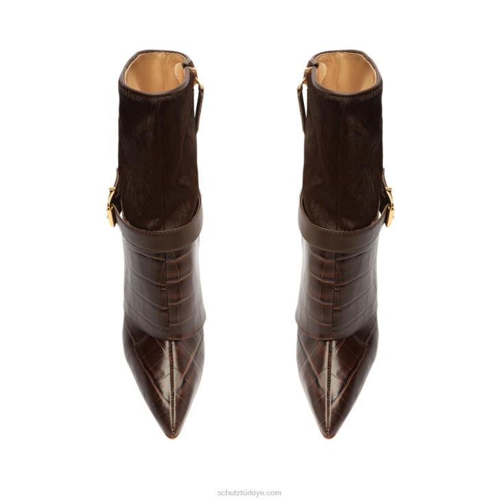 Schutz N42F870jorian timsah kabartmalı deri patik yeni bizon