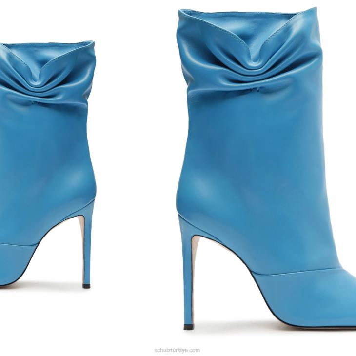 Schutz N42F876sidonie orta boy dana derisi patik sitrik mavi