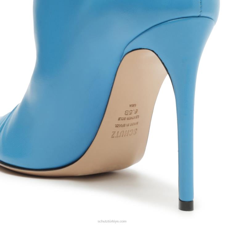 Schutz N42F876sidonie orta boy dana derisi patik sitrik mavi