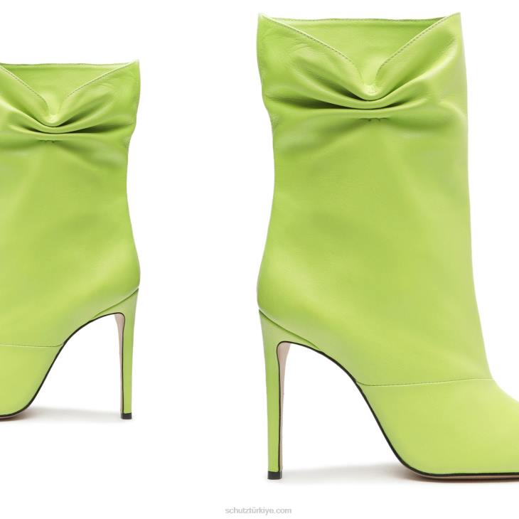 Schutz N42F877sidonie orta boy dana derisi patik taze limon