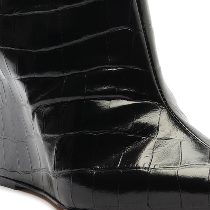 Schutz N42F891asya timsah kabartmalı deri patik siyah