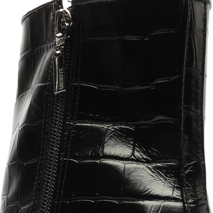 Schutz N42F891asya timsah kabartmalı deri patik siyah