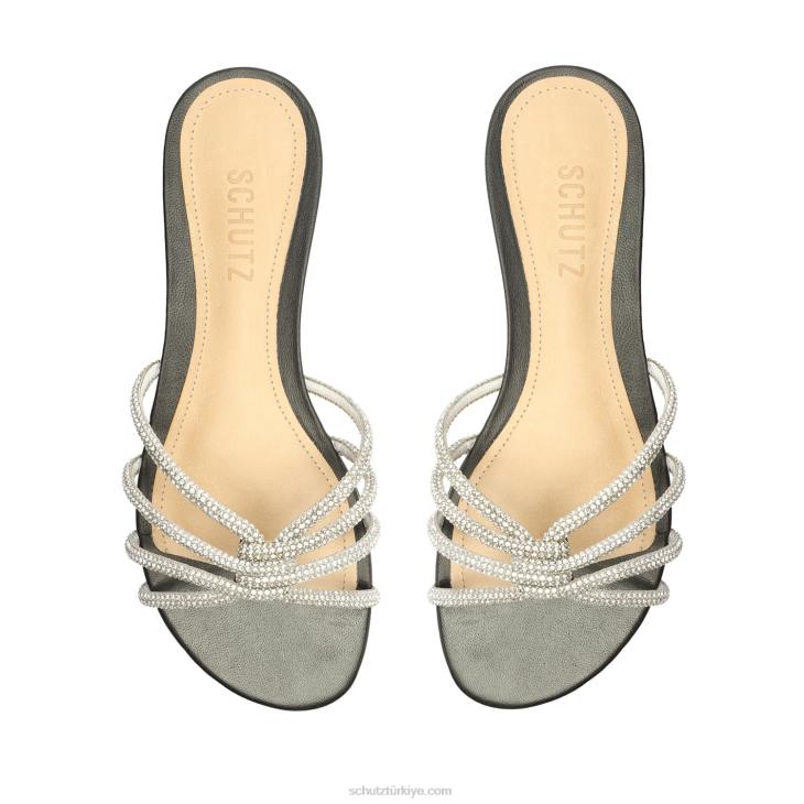 Schutz N42F499rachel glam nubuk sandalet siyah