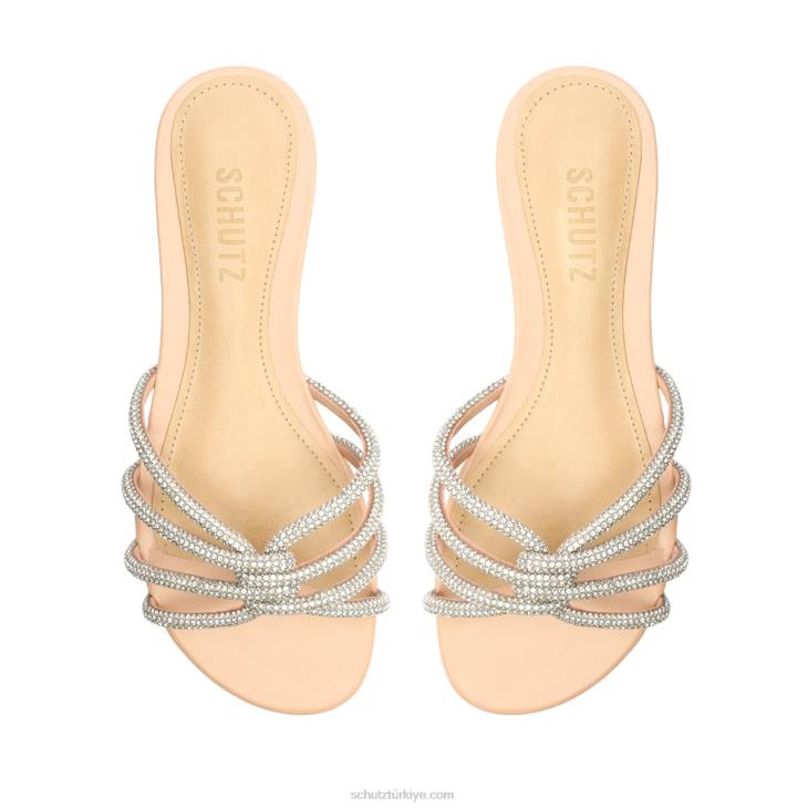 Schutz N42F500rachel glam nubuk sandalet Güzel Gül