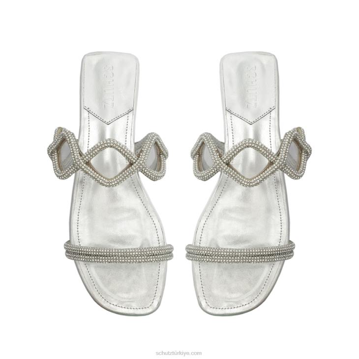 Schutz N42F506arabella glam vinil sandalet gümüş