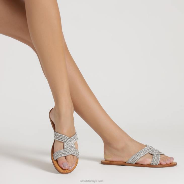 Schutz N42F508rita glam sandalet açık kristal