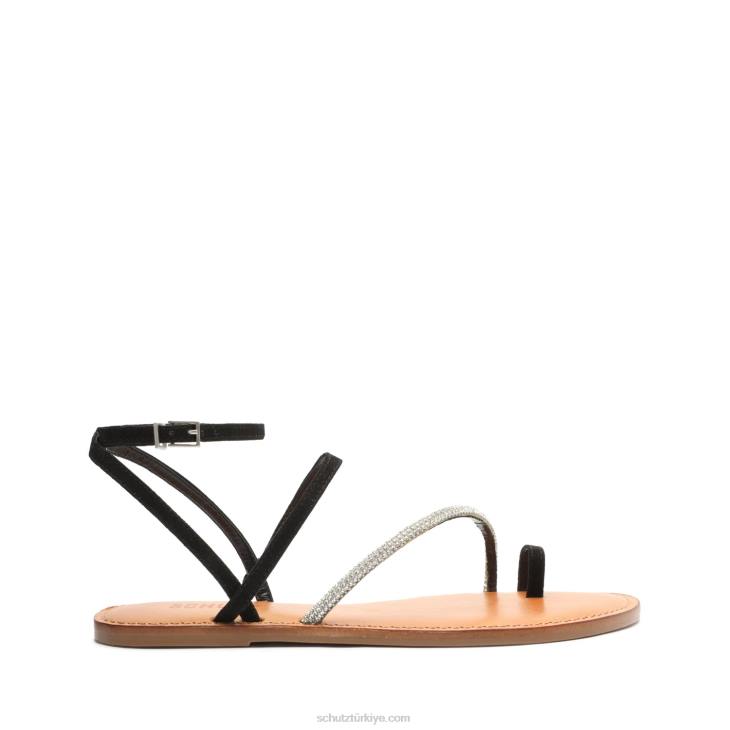 Schutz N42F523hallea glam nubuk sandalet siyah