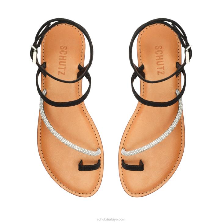 Schutz N42F523hallea glam nubuk sandalet siyah