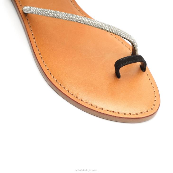 Schutz N42F523hallea glam nubuk sandalet siyah