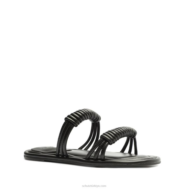 Schutz N42F531binky deri sandalet siyah