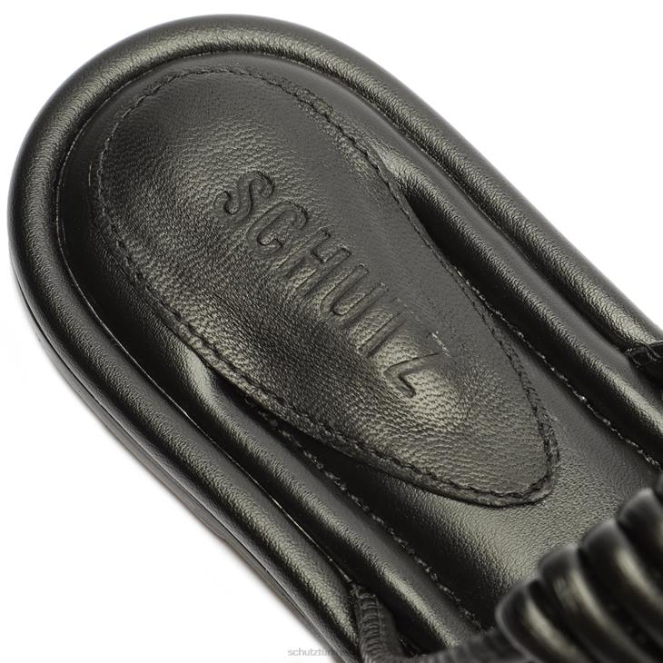Schutz N42F531binky deri sandalet siyah