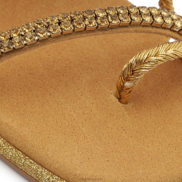 Schutz N42F542yaz napa deri sandalet altın