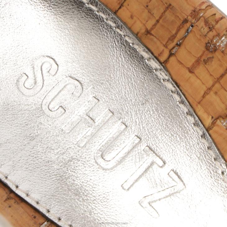 Schutz N42F544chinara deri sandalet gümüş