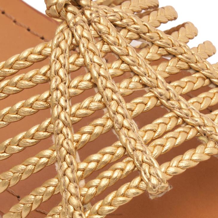 Schutz N42F547adele metalik deri sandalet altın