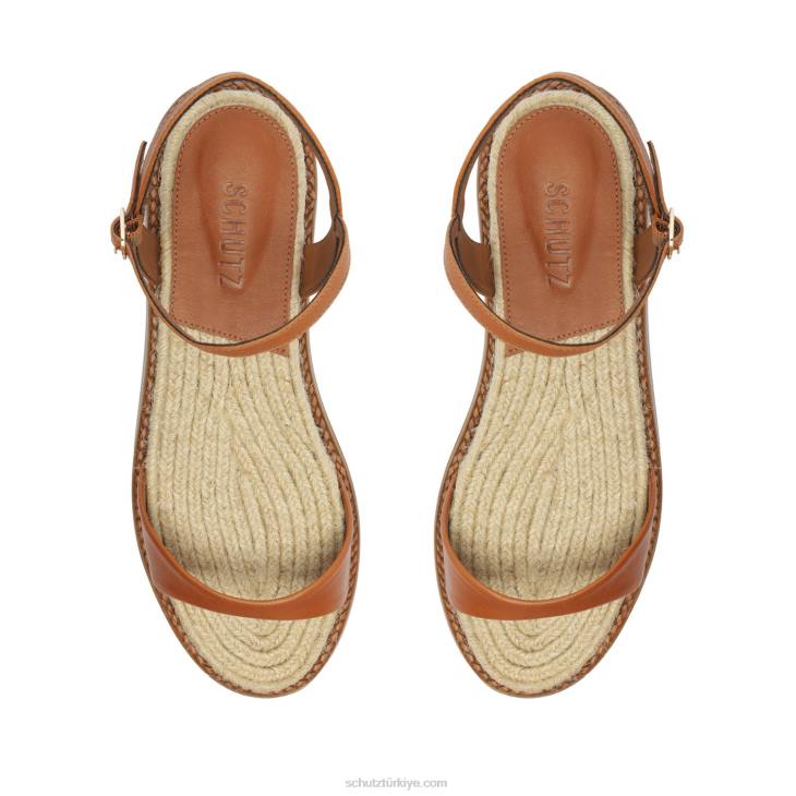 Schutz N42F553marbella deri sandalet yeni ahşap