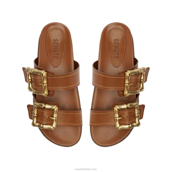 Schutz N42F558enola sportif deri sandalet yeni ahşap
