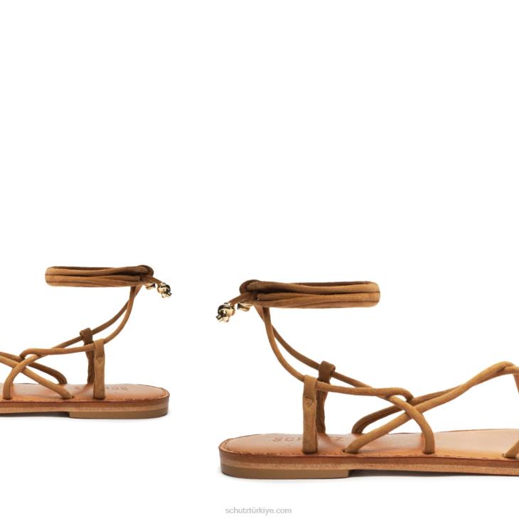 Schutz N42F601magdalena süet sandalet çıplak karamel