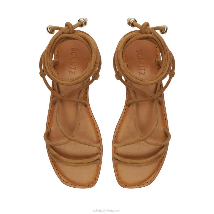 Schutz N42F601magdalena süet sandalet çıplak karamel