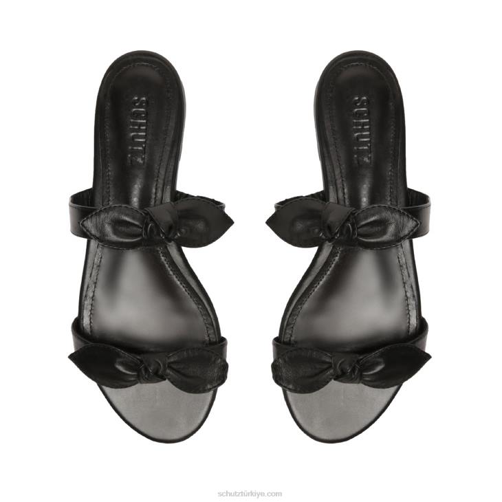 Schutz N42F603alia nappa deri sandalet siyah