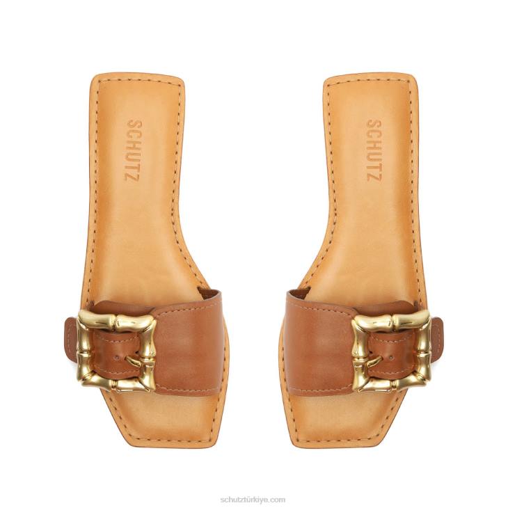 Schutz N42F615enola deri sandalet yeni ahşap